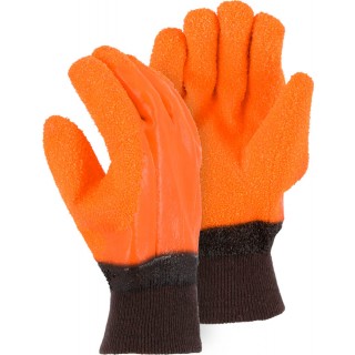 3370G Majestic® Glove Winter Lined PVC Glove with Heavy Grit Finish and Knit Wrist Cuff